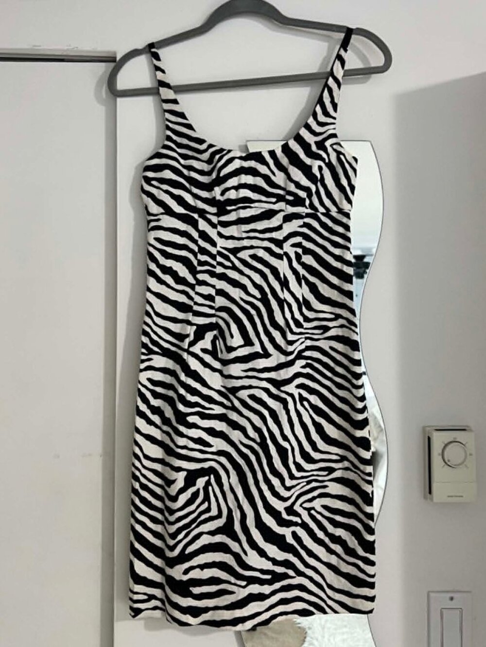 Vintage Y2K zebra print dress, small